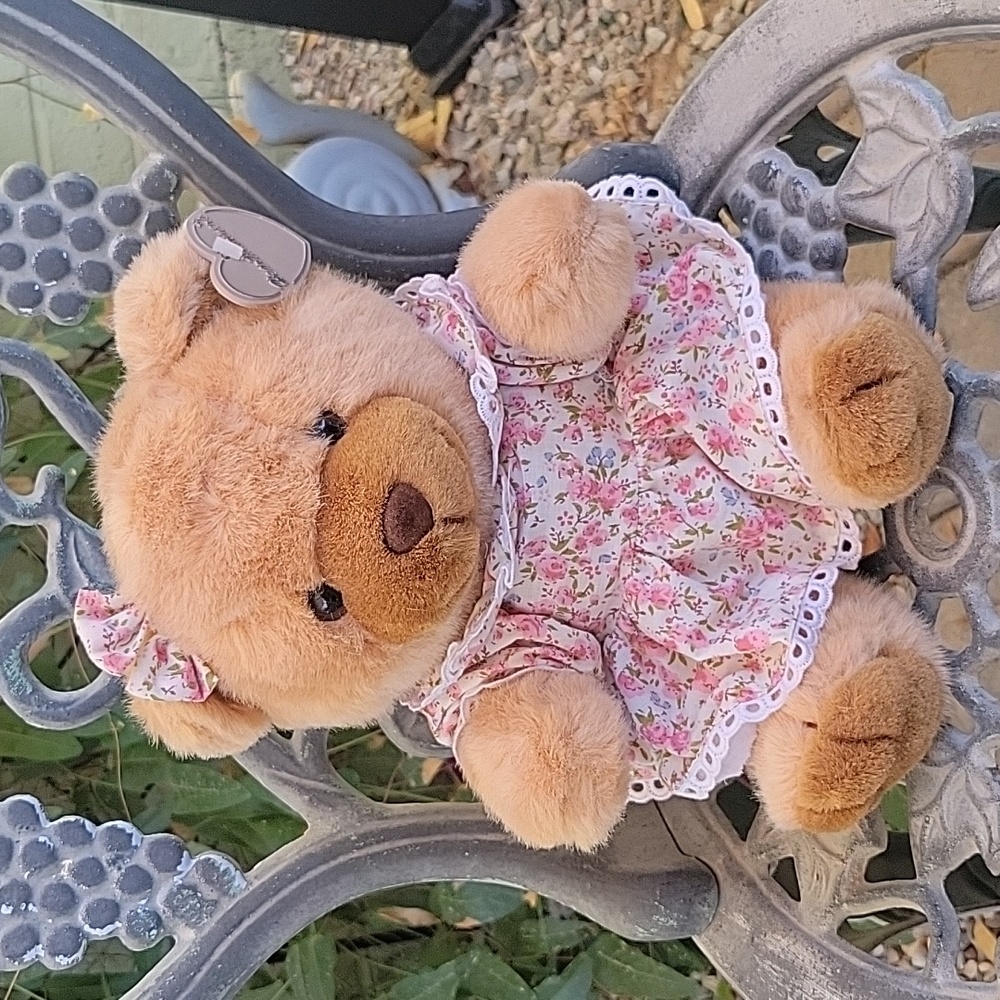 Summit Collection Vintage Heartwarmers Brown Plush Bear